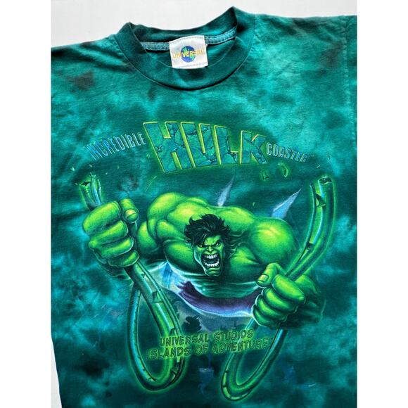 Vintage Universal Studios Marvel Incredible Hulk Coaster Ride Promo TShirt Movie - Picture 4 of 9